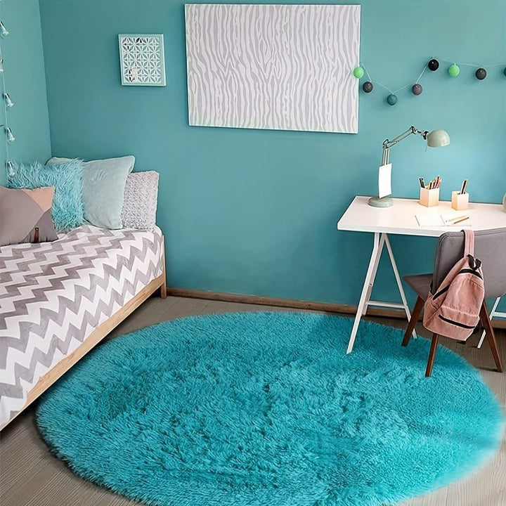 Rundt fluffy teppe - Clouda