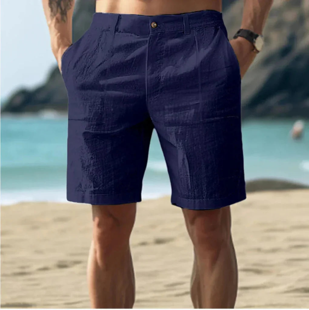 Casual men's shorts in linen