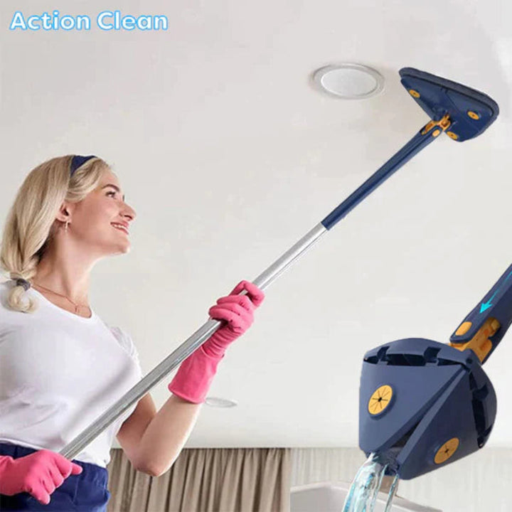 Triangular flat mop for effective daily cleaning