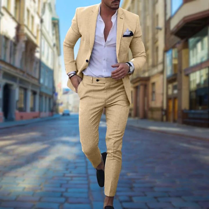 Slim Fit Men's Suit in Linen