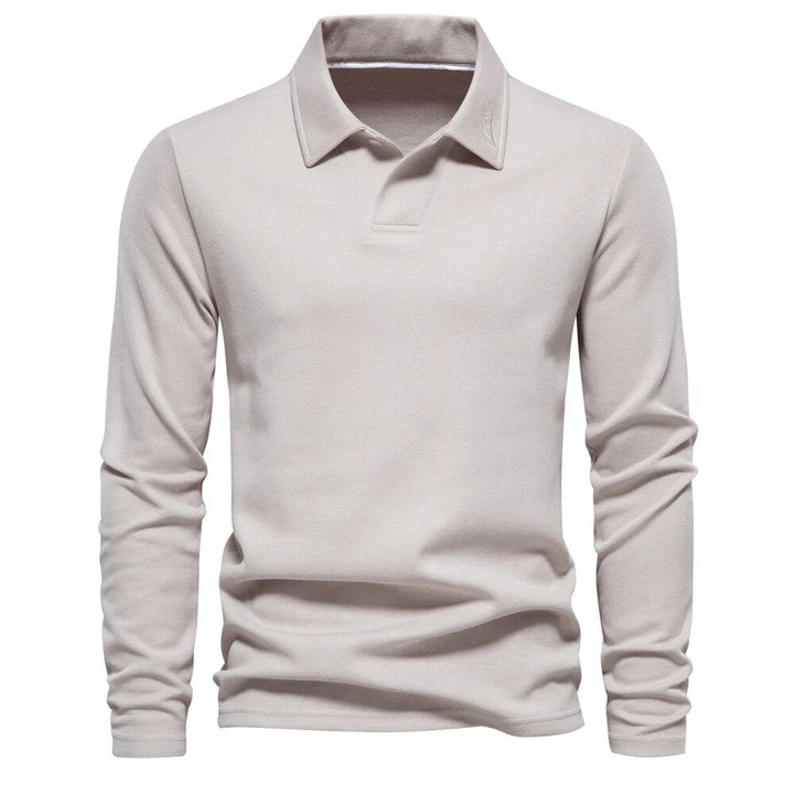 Stylish men's polo shirts with long sleeves