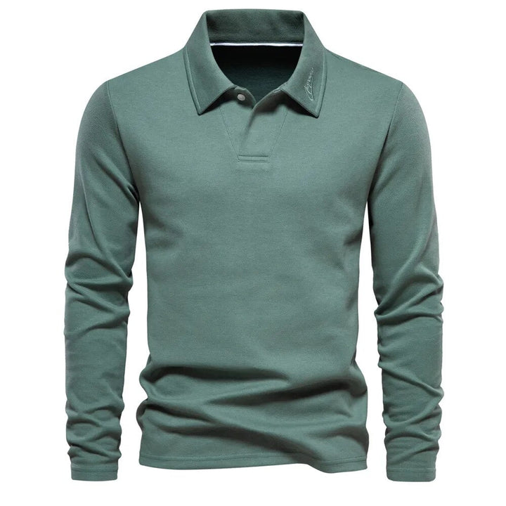 Stylish men's polo shirts with long sleeves