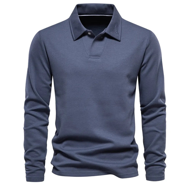 Stylish men's polo shirts with long sleeves