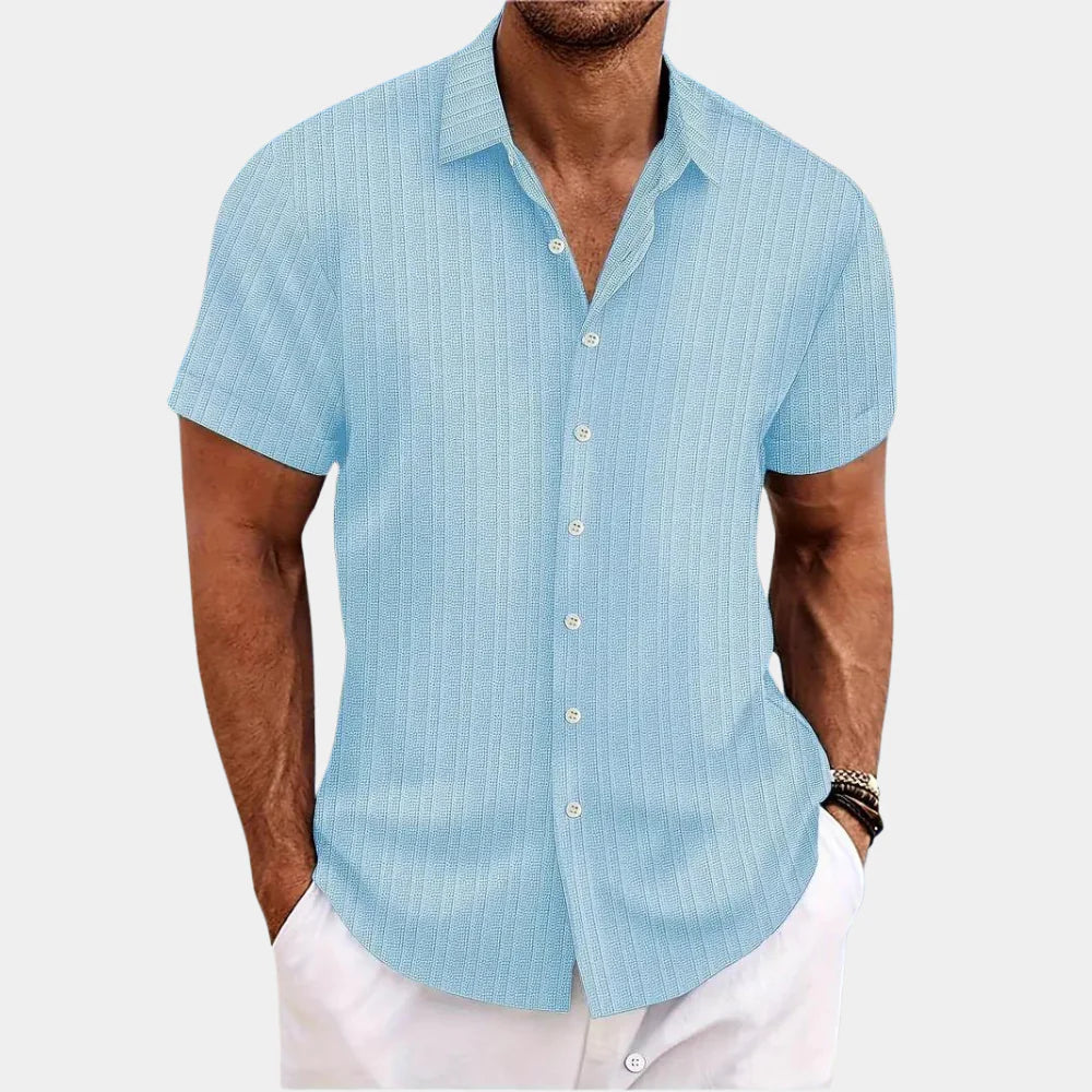 Men's shirt in linen blend