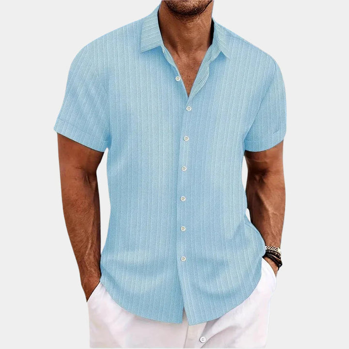 Men's shirt in linen blend