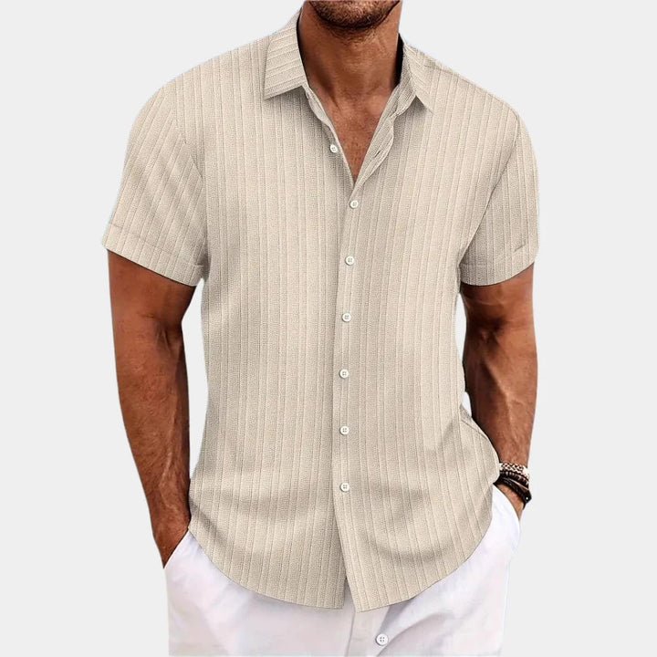 Men's shirt in linen blend