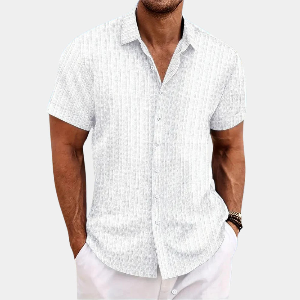 Men's shirt in linen blend