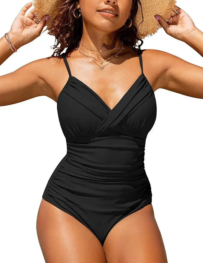 Push-Up Swimsuit with V-Neck for an Elegant Silhouette