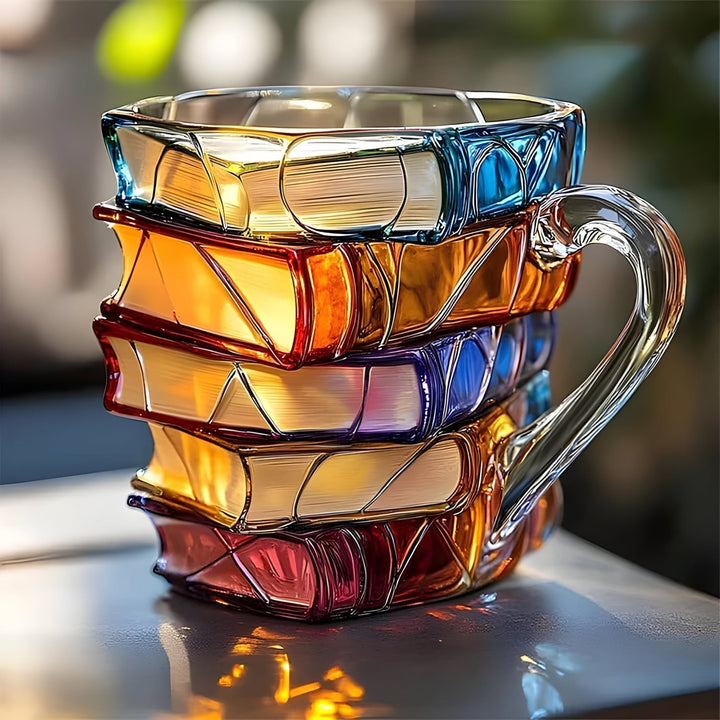 Kopp | 3D-design i bokform | Håndlaget & fargerik | Til kaffe & te | BookLume