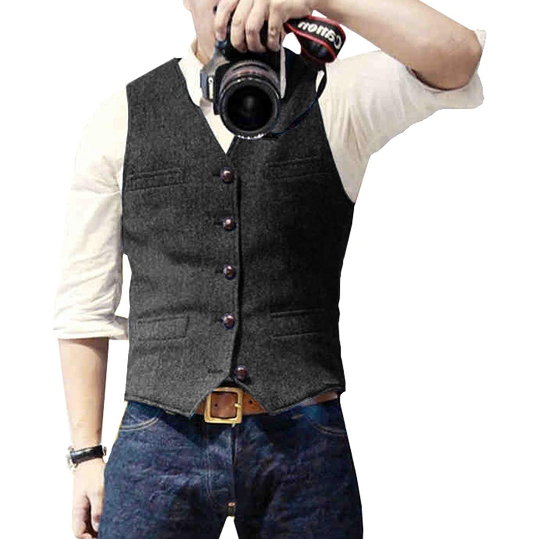 The Men's Vest in Denim
