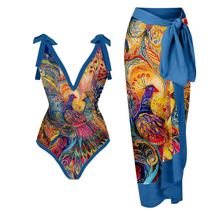 Vintage swimsuit with ruffles