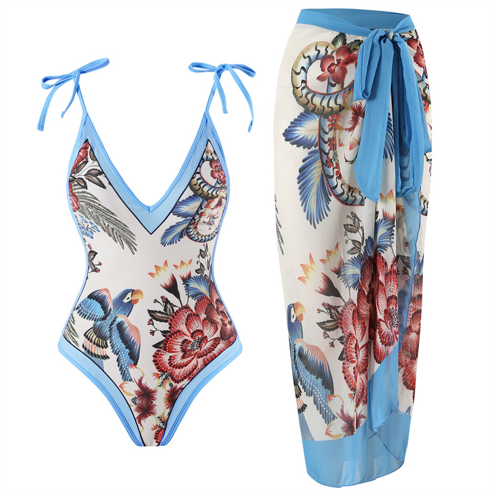 Vintage swimsuit with ruffles