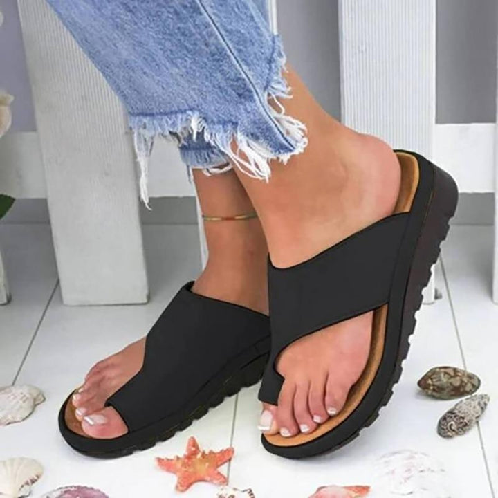 Ortopediske sandaler for dame, korrigerende for Hallux Valgus