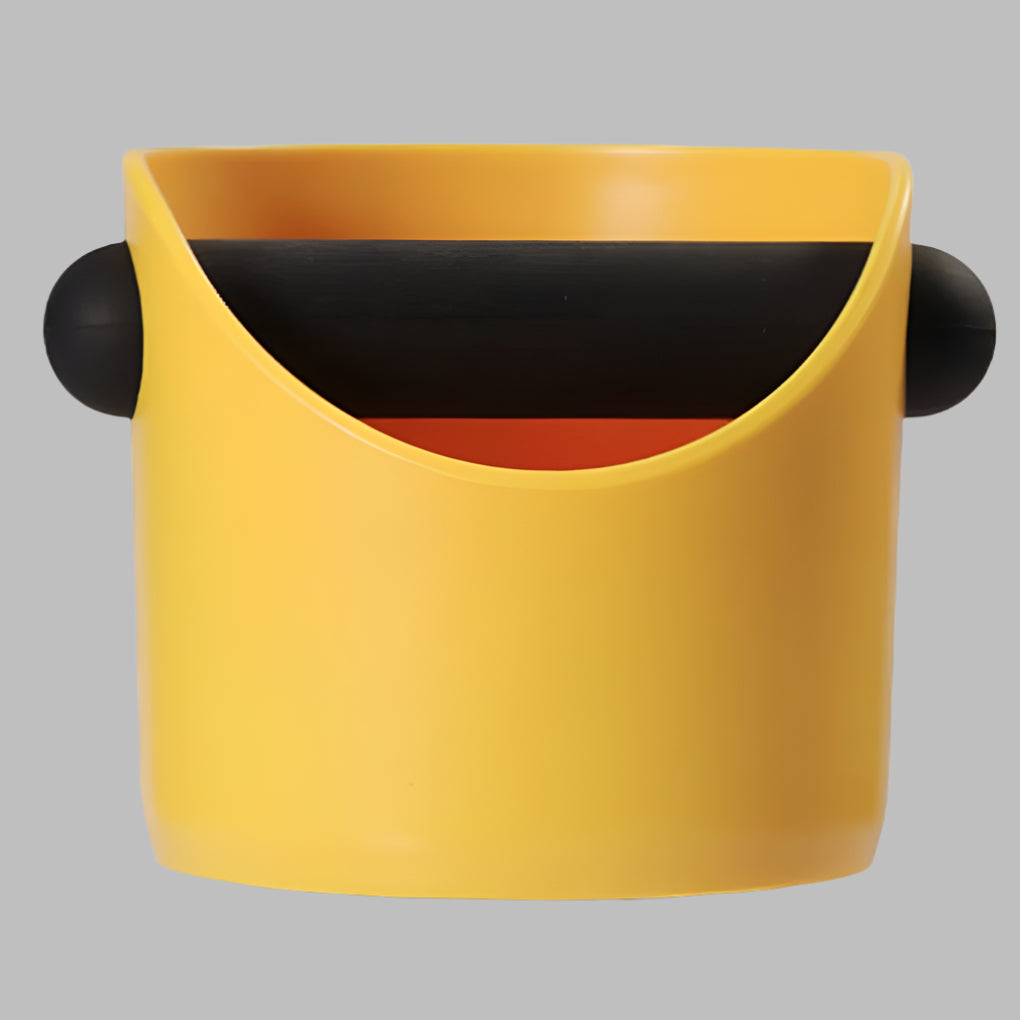 Non-slip container for coffee grounds