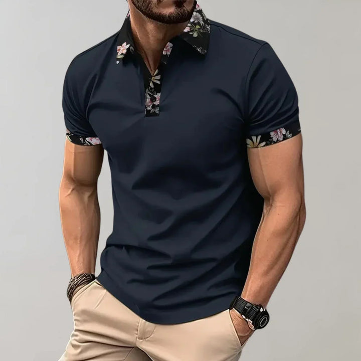 Men's polo shirt with classic fit, short sleeves