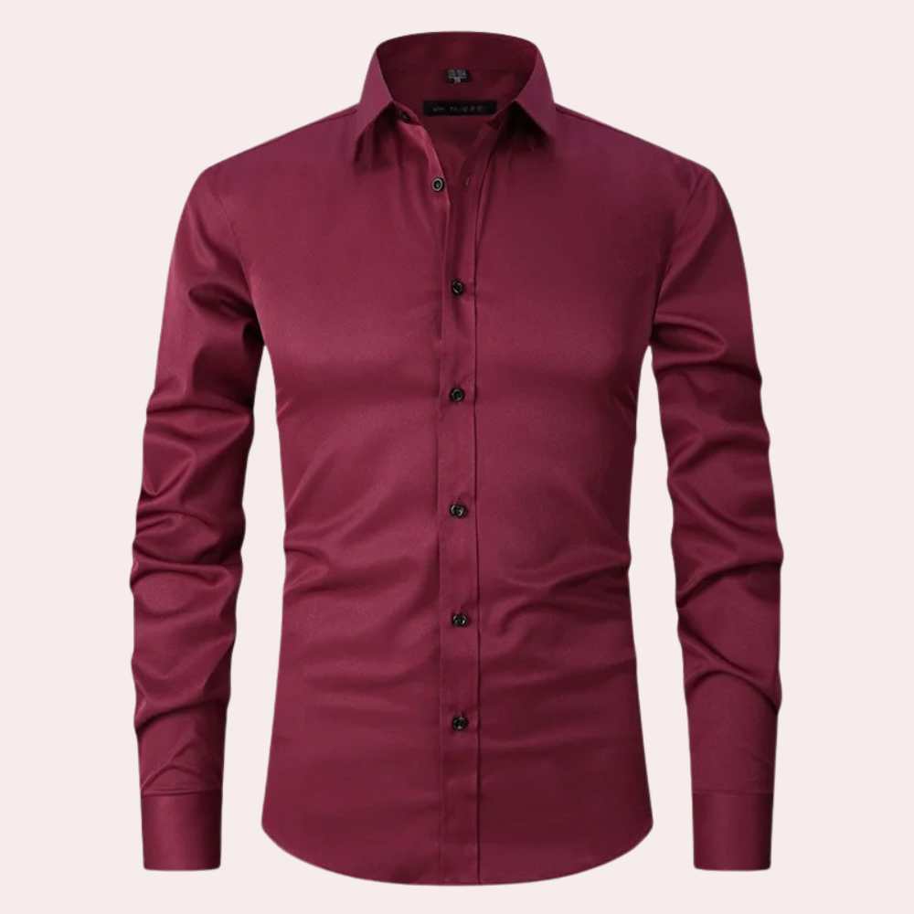 Wrinkle-free and stretchy men's shirt