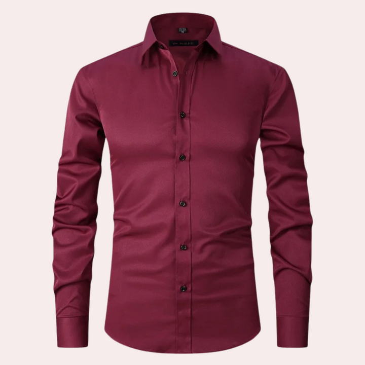 Wrinkle-free and stretchy men's shirt