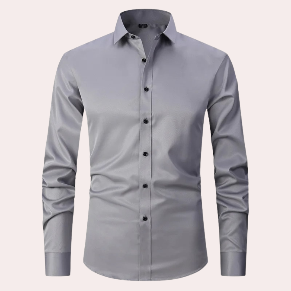 Wrinkle-free and stretchy men's shirt