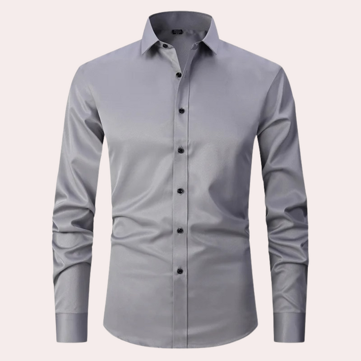 Wrinkle-free and stretchy men's shirt