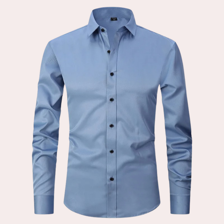 Wrinkle-free and stretchy men's shirt