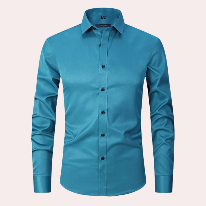 Wrinkle-free and stretchy men's shirt