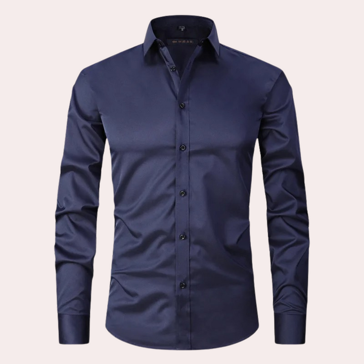 Wrinkle-free and stretchy men's shirt
