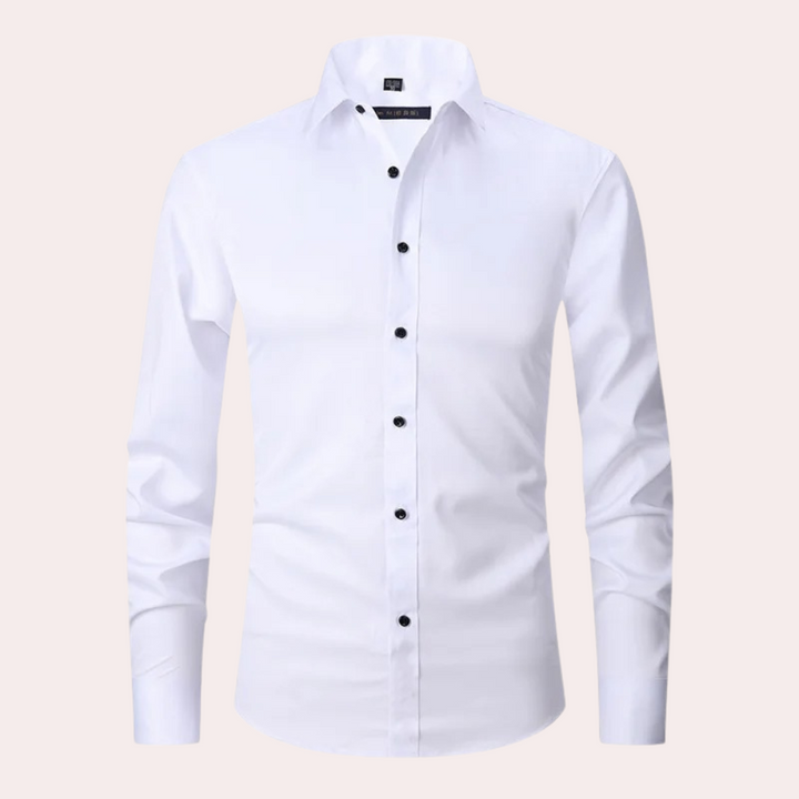 Wrinkle-free and stretchy men's shirt
