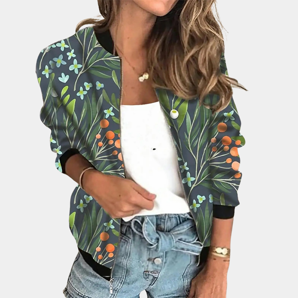 Light and Trendy Summer Jacket with Floral Print