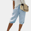 Komfortable Lin-Blanding Kvinners Shorts