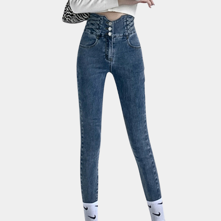 Damejeans med høy midje