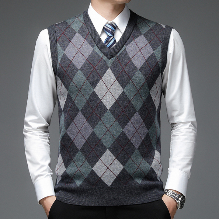 Sleeveless sweater with V-neck