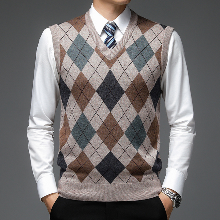 Sleeveless sweater with V-neck