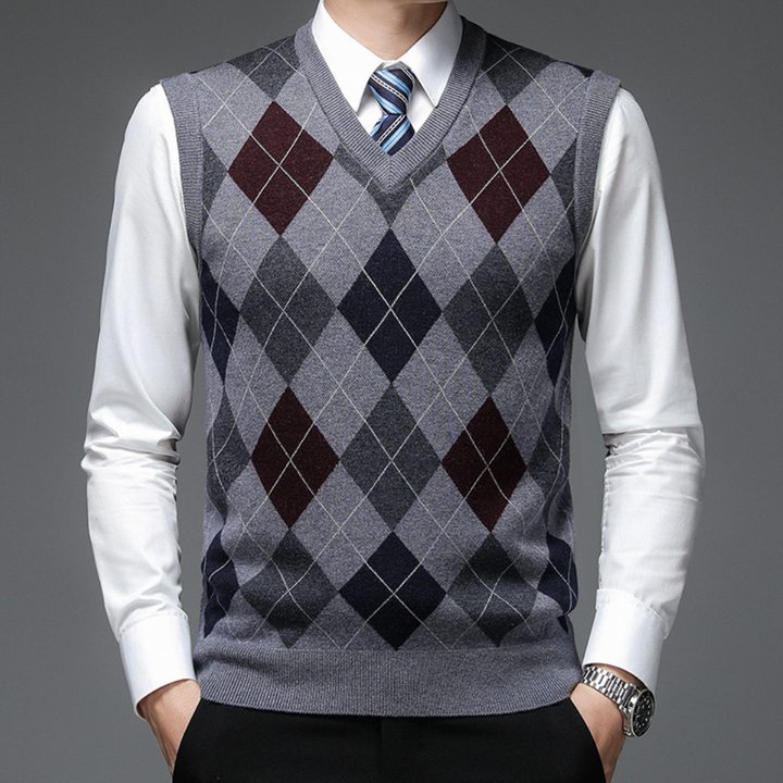 Sleeveless sweater with V-neck