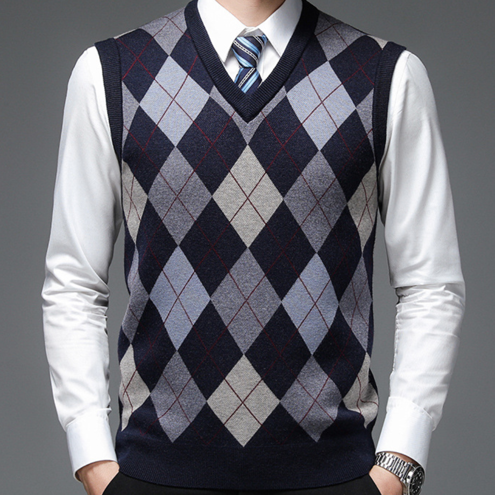 Sleeveless sweater with V-neck