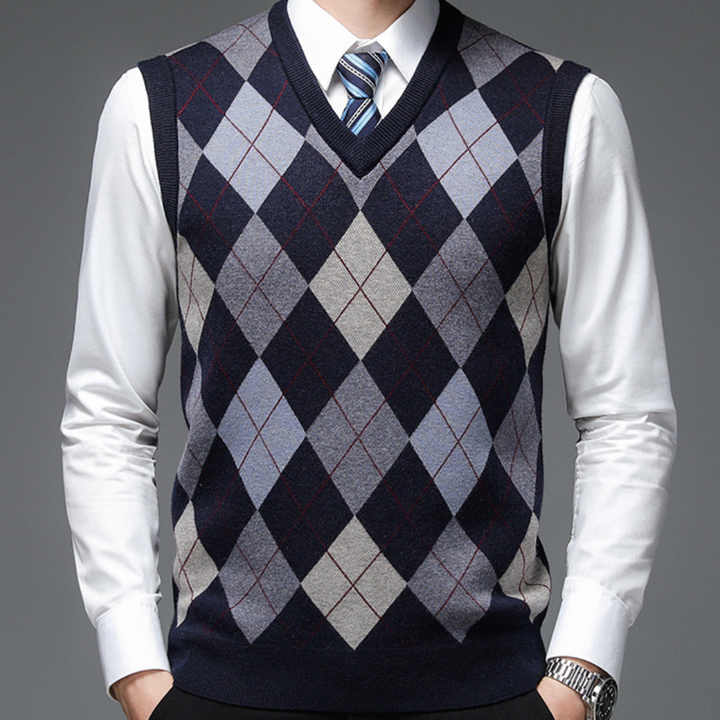 Sleeveless sweater with V-neck