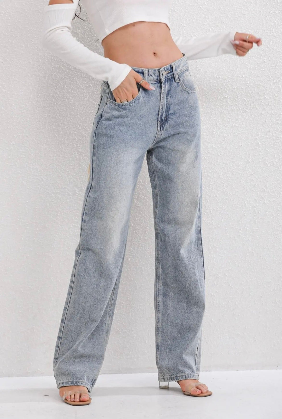 Vintage Ripped Jeans til Dame