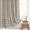Country-stoff – Boho dusjforheng i lin med frynser