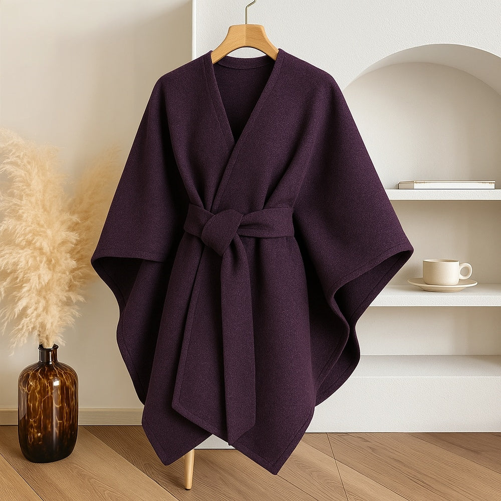 Windproof shawl coat for women