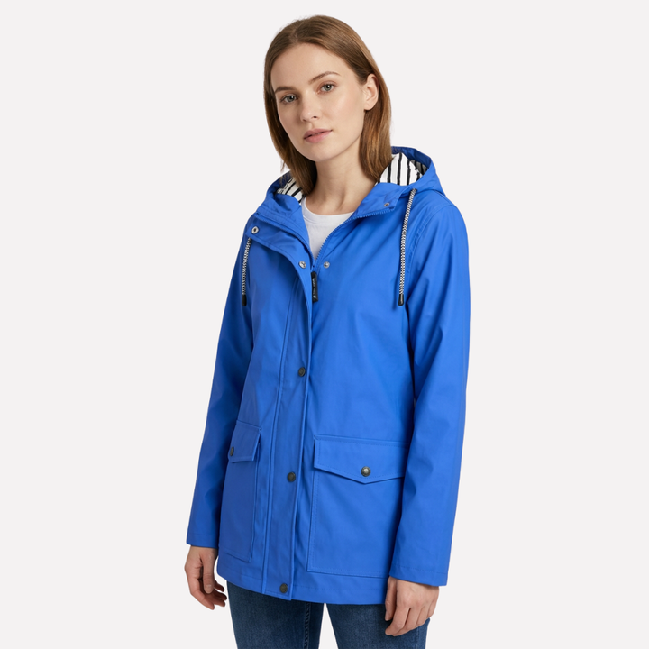 Vanntett og vindtett hettejakke for kvinner