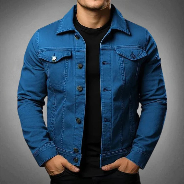 Moderne og Tidløs Denimjakke for Menn