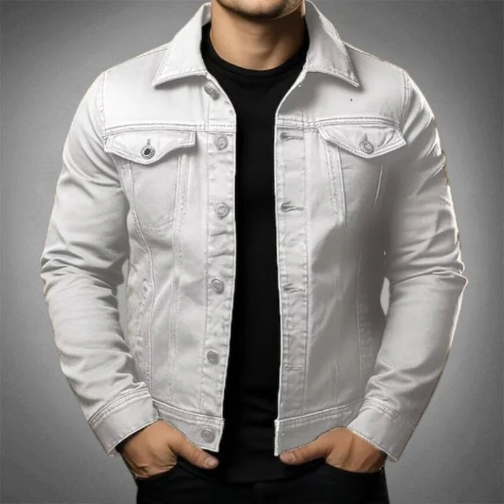 Moderne og Tidløs Denimjakke for Menn