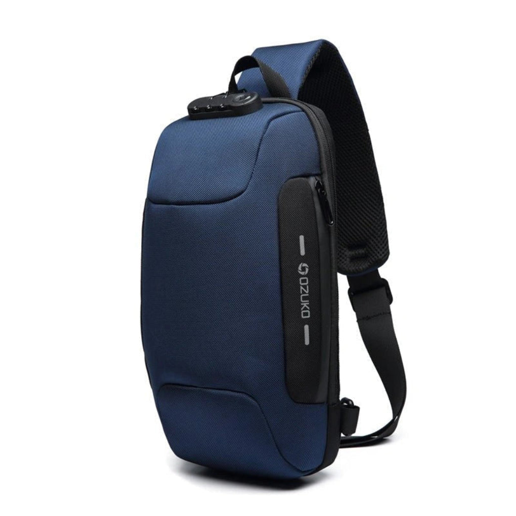 Intelligente Crossbody-Reisetasche mit Diebstahlsicherung und eingebautem USB-Anschluss