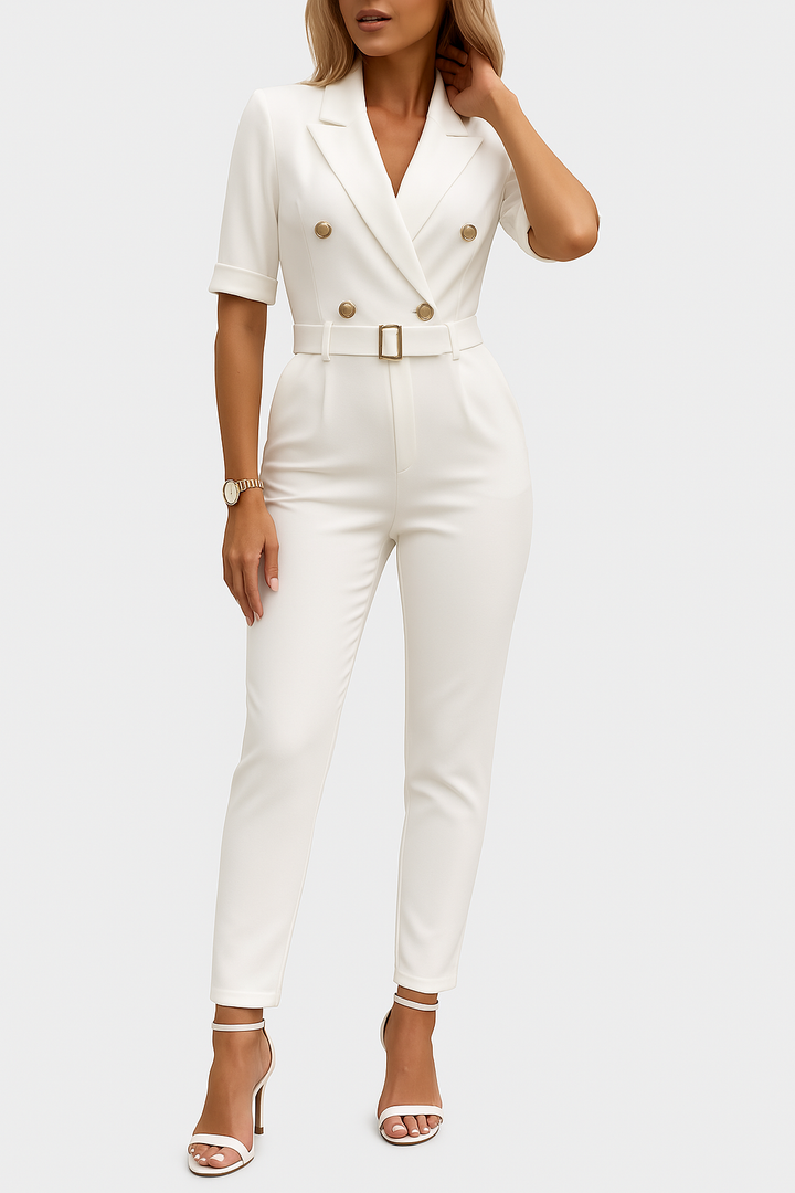 Elegant jumpsuit with belt
