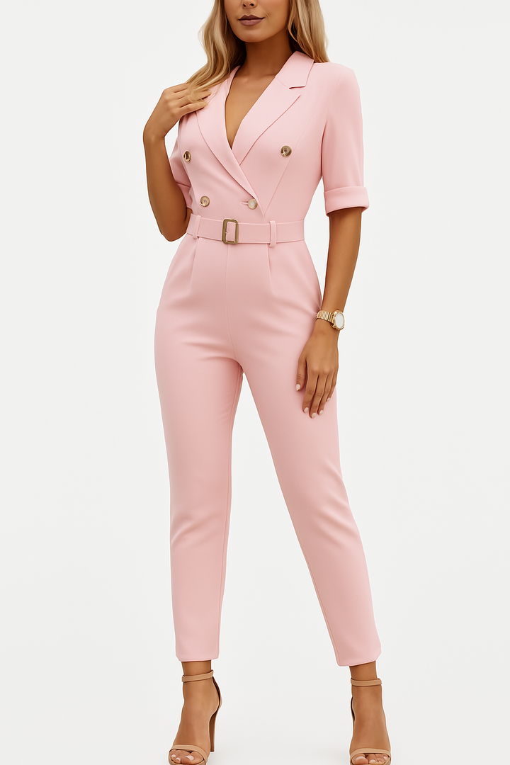 Elegant jumpsuit with belt