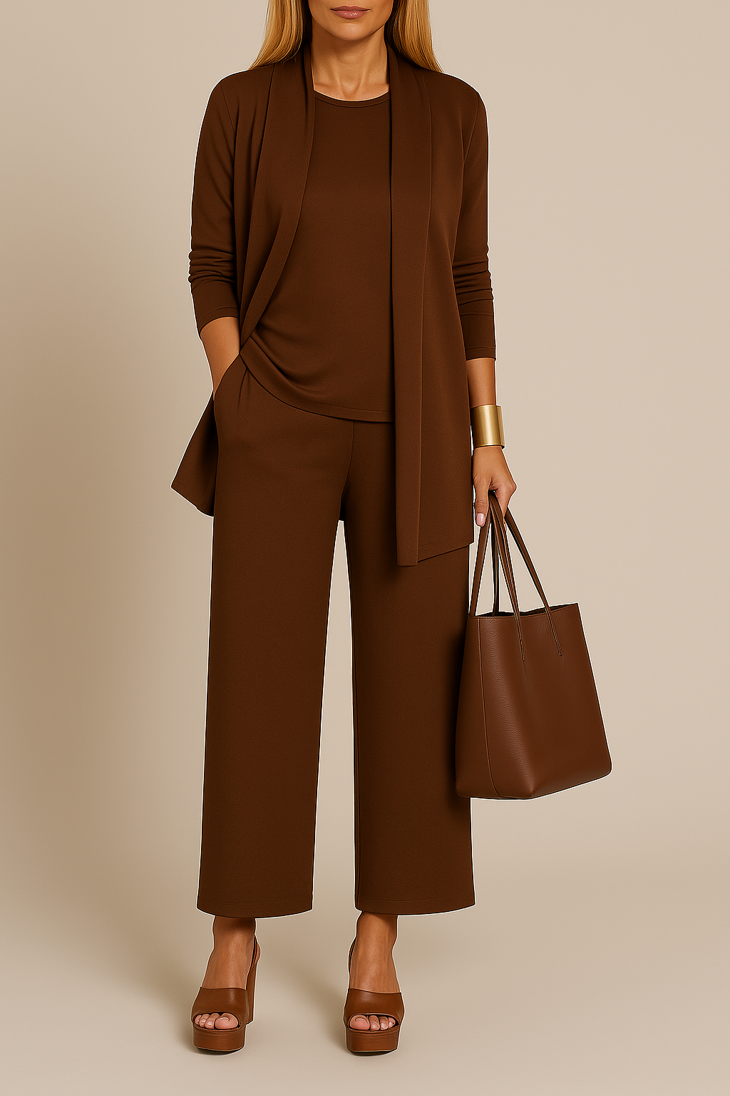 Stylish and refined three-piece suit