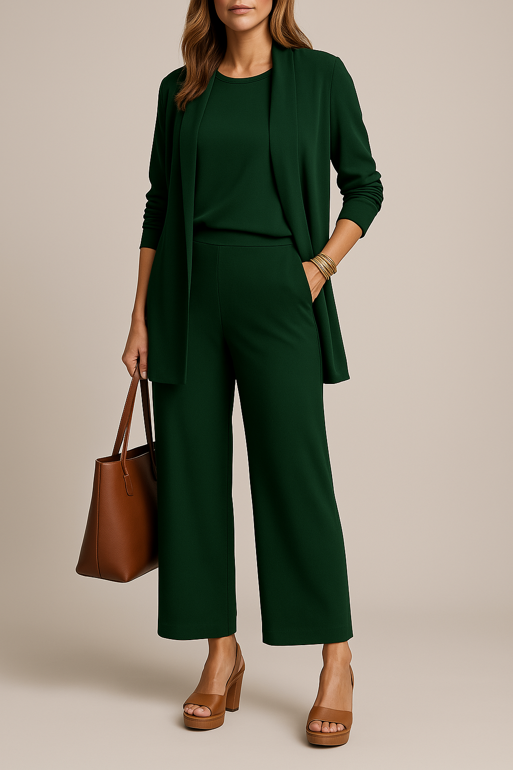 Stylish and refined three-piece suit