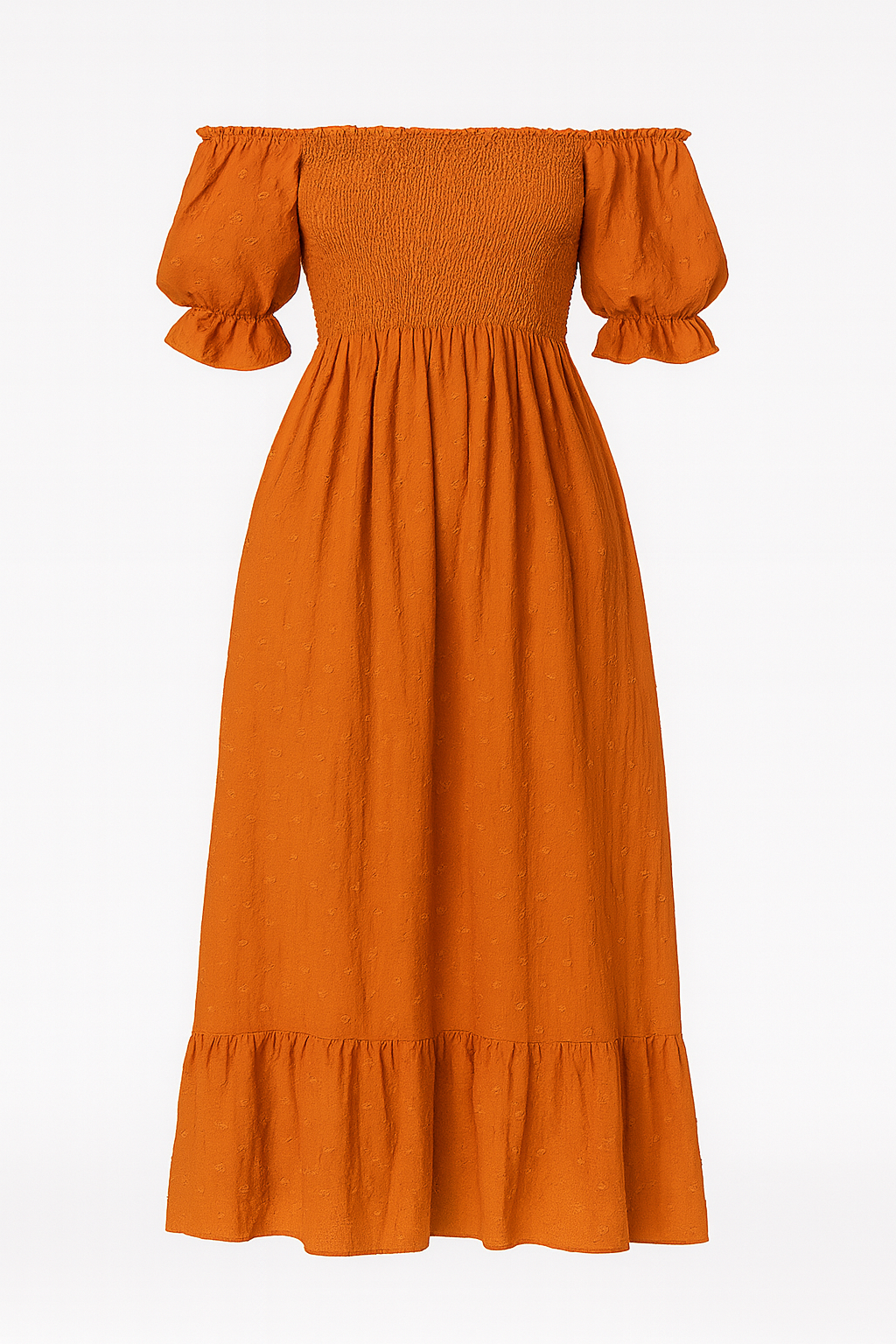 Maxi dress with open shoulder and opening for pregnant women