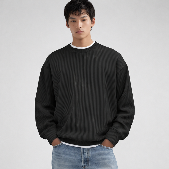 Herre Pologenser  Elegant Ensfarget Strikk