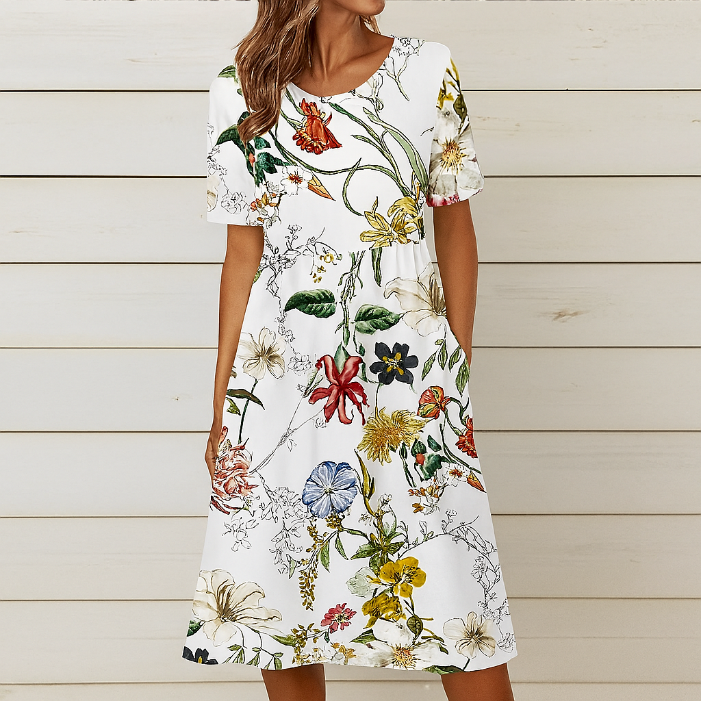 Summer dress with floral print