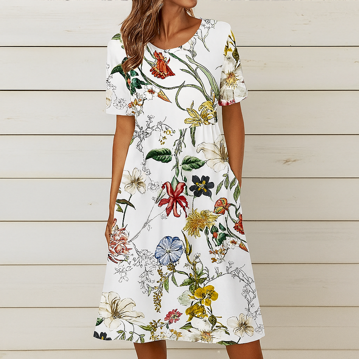 Summer dress with floral print